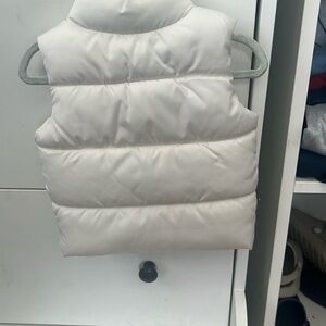 Old Navy Cream and White Puffy Vest